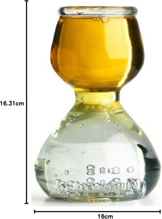 Набір склянок для шоту Quaffer Double Bubble Anchor Hocking 4 шт (1.25oz + 2.25oz) - прозорі склянки для коктейлів