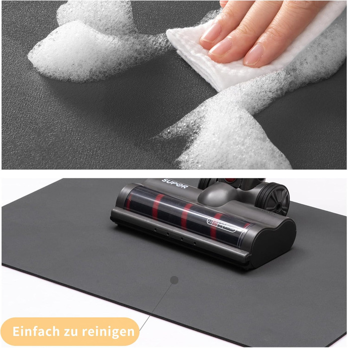 Підкладка під миску для кота JanYoo 50x35 см, вологостійка, неслизька, сіра/фіолетова