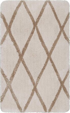 Homie Living Bath Mat, Non-Slip and Washable, Plush and Soft Pile, San Bosa (70 x 120 cm, Beige Sand) Beige Sand 70 x 120 cm