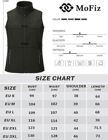 oFiz Softshell жилет Daen: теплий флісовий жилет для туризму та активного відпочинку (зелений, XXL)