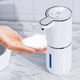 Automatic Soap Dispenser, Wall-Mounted Touchless 380ml Electric Soap Dispenser with Sensor, USB Rechargeable Foam Soap Dispenser for Bathroom, Kitchen, Office