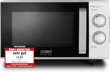 Мікрохвильова піч CASO MG 20 Ecostyle Ceramic з грилем, 25 літрів, дизайн, Testsieger Haus & Garten Test, CASOTEK дно