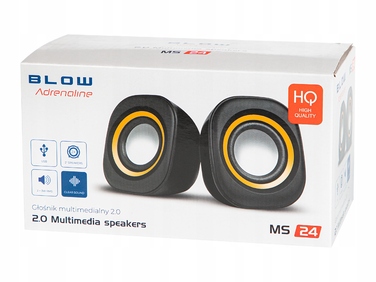 Комплект акустичних колонок 2.0 Blow MS-24, 6 Вт, чорні