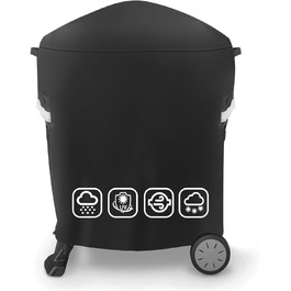 Чохол для гриля Weber Q100/Q200/Q1000/Q1200/Q1400/Q2000/Q2200/Q2400 на візку, водонепроникний, зносостійкий 600D Oxford, захисна кришка для барбекю з переносною підставкою