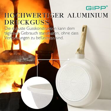 Набір каструль та сковорідок GiPP Ceramic Antihaft 22 частини – керамічне антипригарне покриття, безпечне, для посудомийної машини, без PFAS, PTFE, PFOA, PFOS