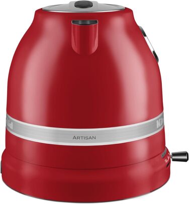 KitchenAid Kettle with temperature setting from 50 to 100°C | Tea kettle with temperature display and scale filter 1.5L | Electric 2400 Watt | Stainless steel (Empire Red) 1.5 Liter Red