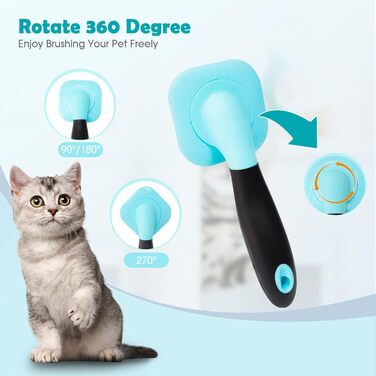 Щітка для грумінгу собак, видалення шерсті, для цуценят, Yorkie, Пуделя, Кішки, блакитна