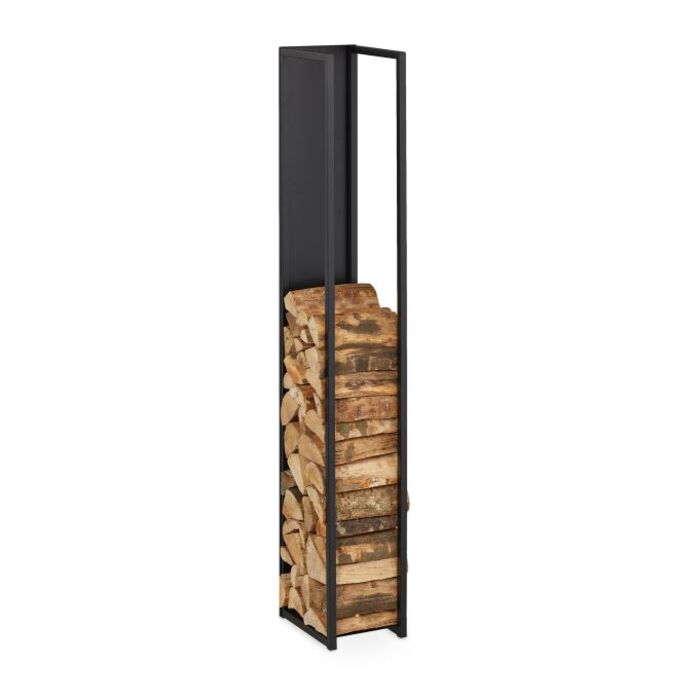 Relaxdays Tall Firewood Rack with Back Panel