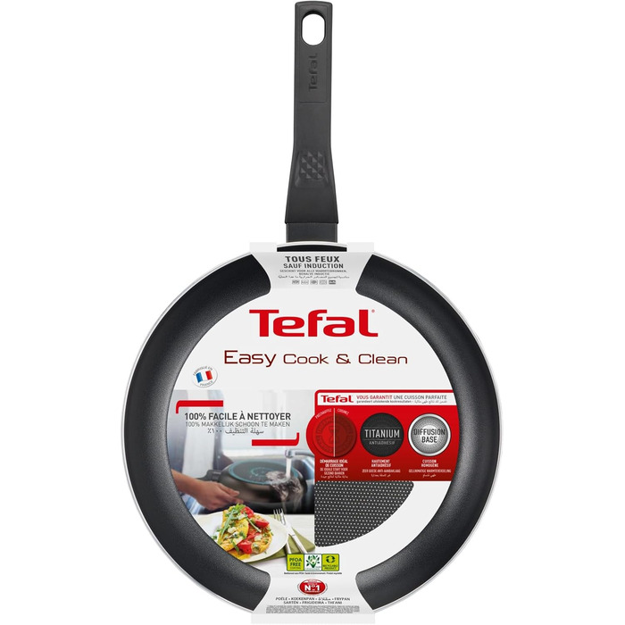 Сковорода для млинців Tefal Easy Cook & Clean, 24 см, антипригарне покриття, індикатор температури, виготовлено у Франції
