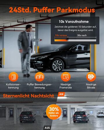 Відеореєстратор VANTRUE STARVIS 2: 4K + 1080P + 1440P, 3 канали, GPS, WiFi, паркувальний режим, нічне бачення, LTE (N4 Pro)