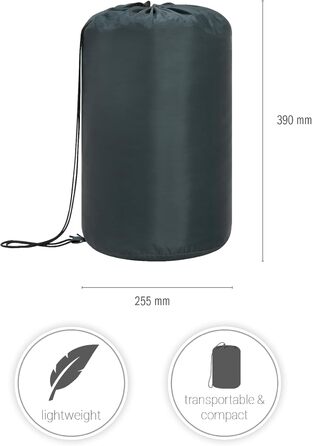 Paco Home Sleeping Bag - Washable, Breathable, for Adults & Kids - Camping & Travel Sleeping Bag (220x70x6cm)