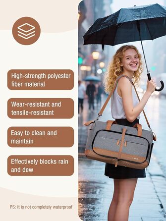 Спортивна сумка Lekesky 30L сірого кольору: туристична, для подорожей, з відділенням для взуття, валіза ручної поклажі Easyjet, водонепроникна