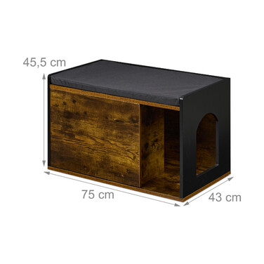 Relaxdays Cat Cabinet in Industrial Design