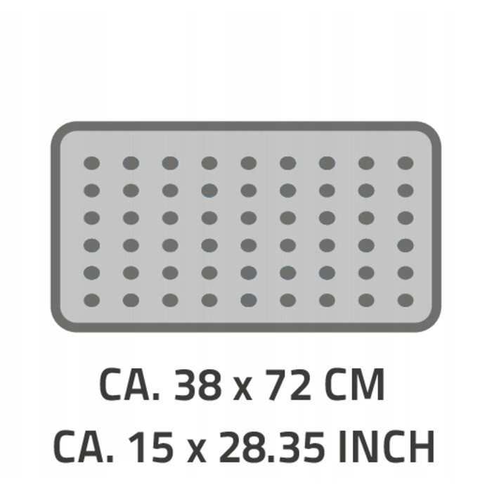 Протиковзкий килимок у ванну RIDDER Capri, 38x72 см, білий