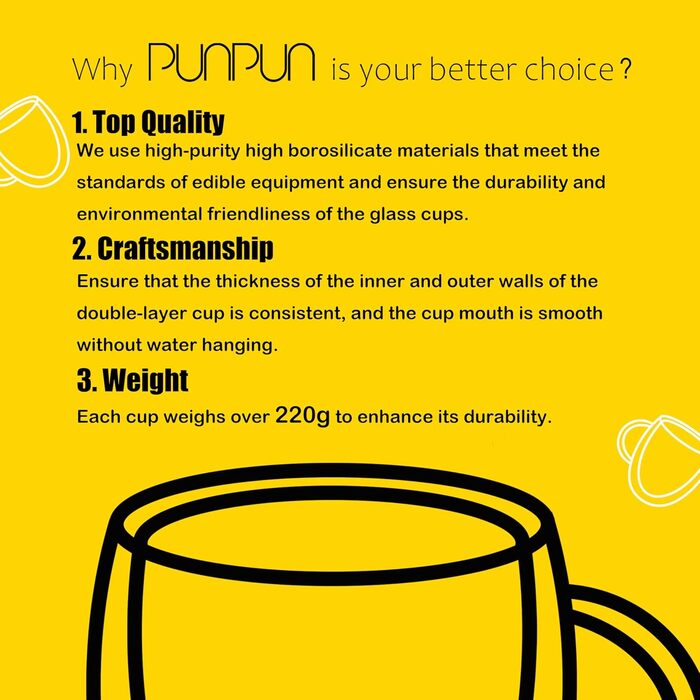 Набір склянок для еспресо та кави 2 шт., подвійні стінки, ізольовані, 250 мл/350 мл