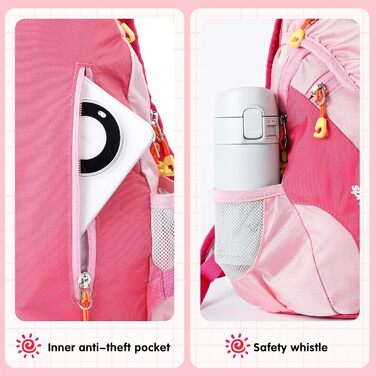 Дитячий рюкзак Cozary Kinder, 5L, водонепроникний, для школи, подорожей та спорту, рожевий