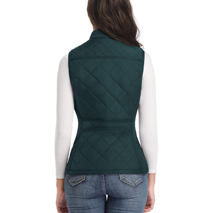 Жіноча жилетка LONGKING: легка, без рукавів, з капюшоном, для активного відпочинку, зелена