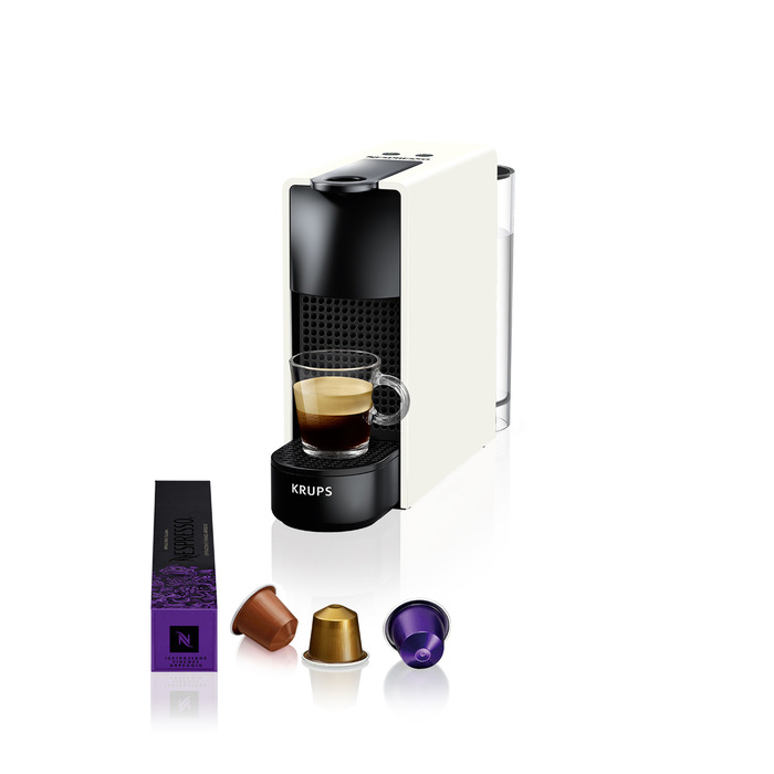 Капсульна кавомашина Krups Nespresso Essenza Mini XN1101, 19 бар, біла