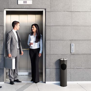 Металева підставка-попільниця для вулиці та дому, чорна. Відро для сміття, стійка, для входу, анти-вітер.