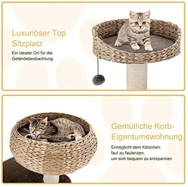 Дім-кігтечка для котів FANTASK з ліжками та активними іграми, кігтеточка-активіті, будиночок для котів