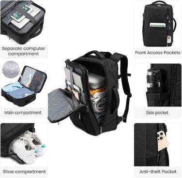 Чорний рюкзак LOVEVOOK 17.3