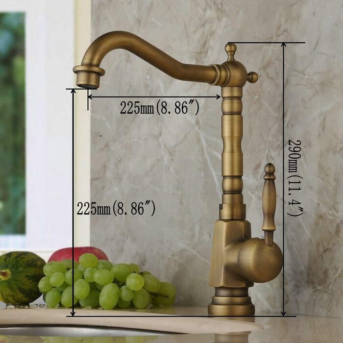 Кухонний змішувач з одним важелем Einlochmontage з нержавіючої сталі з поворотним виливом, керамічний картридж