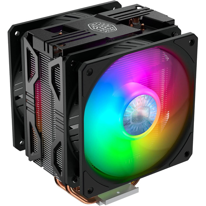 Охолоджувач CPU Cooler Master Hyper 212 LED Turbo ARGB з підтримкою LGA1700, 4 теплові трубки, RGB-вентилятор SF120R