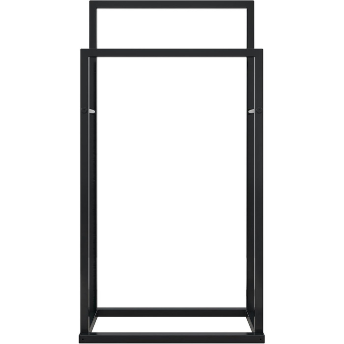 Підлогова сушарка для рушників з 5 полицями, чорного кольору, з двома кріпленнями