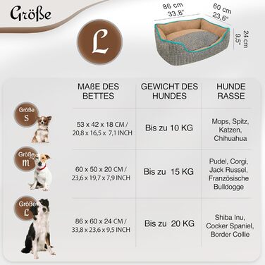 М'яке ліжко для собак та котів, корзина-ліжко, подушка, ліжко для котів, м'яка подушка, розмір S, зелений колір (L - 86x60x24 см, блакитний)