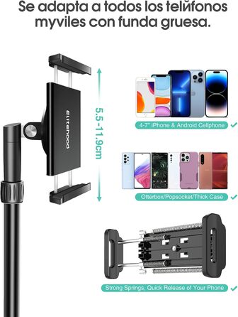 Штатив для смартфона Elitehood з виносним плечем 114 см, гнучкий, 180 см, 360° - для відеозйомки