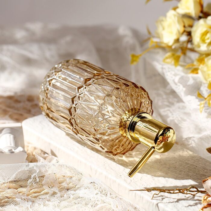 Скляний дозатор для рідкого мила YunNasi - зелений, для кухні, ванної кімнати, пральні