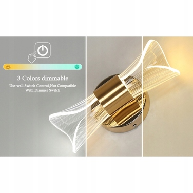 Настінний світильник Goeco жовтий, інтегроване LED-освітлення, 10 Вт