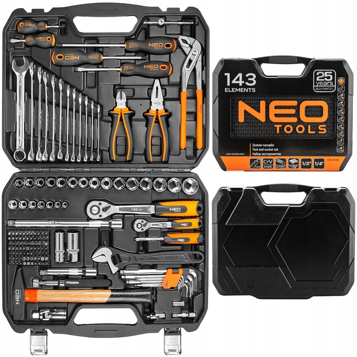 Набір інструментів NEO TOOLS, 143 предмети, 08-945