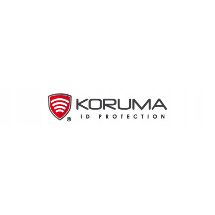 Чоловічий шкіряний картхолдер Koruma, натуральна шкіра, чорний