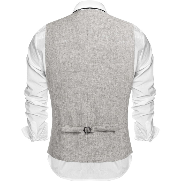 Жилет чоловічий COOFANDY Casual, для ділового стилю, вечірок та весілля, світло-сірий, XXL