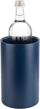 Охолоджувач для пляшок 'подвійний', нержавіюча сталь, 12 x 20 см, для шампанського та вина, об'єм 0.7-1.5 л, колір: блакитний