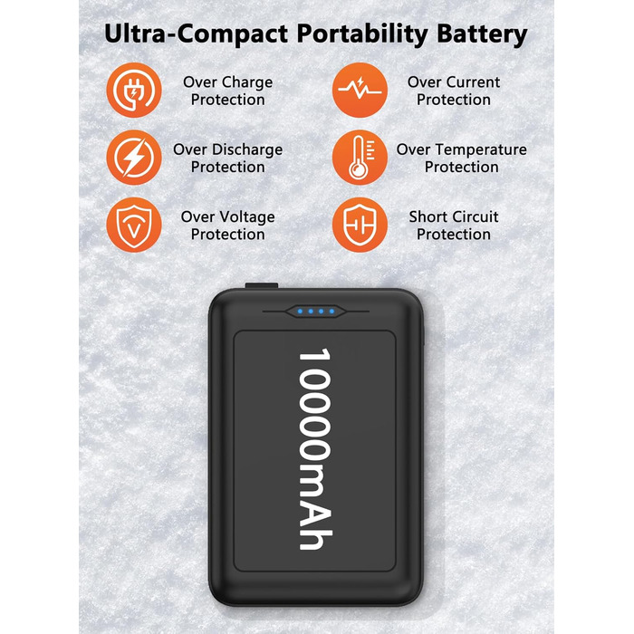 Обогревна жилетка для жінок, жилетка з підігрівом, акумуляторна жилетка, жилетка з підігрівом, жіноча жилетка, з акумулятором 10000 mAh, до 8 годин тепла, 3 режими нагріву, легка система обігріву тіла для зими та активного відпочинку, чорний колір