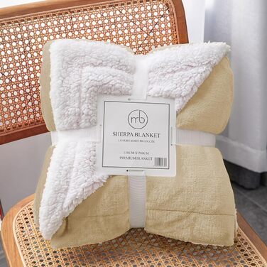 Плед Mixibaby для дому, теплий та м'який, 150 x 200 см, колір: натуральний