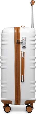 Чемодан British Traveller з ABS+PC корпусом: міцний та стильний, 54 x 36.5 x 21.5 см, білий