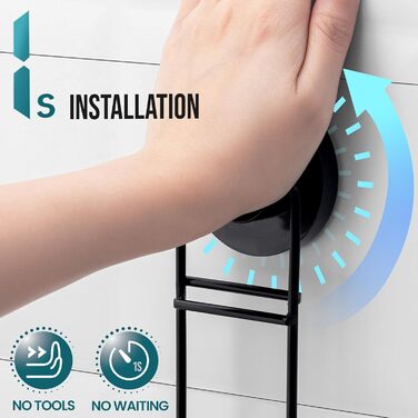 TAILI Shower Soap Dish with Drain and Hook, MAX Hold 5 KG, Stainless Steel Soap Dishes No Drilling Required, Bathroom Soap Holder Wall Mount, Double Soap Holder with Suction Cup, Sponge Holder, Black