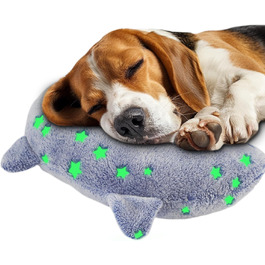 Подушка для собак POMESEA, м'яка, пухнаста, заспокійлива іграшка, U-подібна подушка для домашніх тварин, зняття напруги в суглобах, покращення сну (Блакитна)