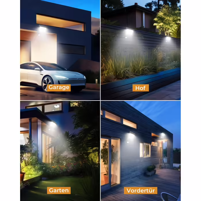 LED прожектор з датчиком руху для вулиці, 30 Вт, надяскравий, з пультом ДУ, IP66, 6500K холодне біле світло, для саду, гаража, двору, стіни, 2 шт. (теплий/нейтральний/холодний білий, 50 Вт - 1 шт.)