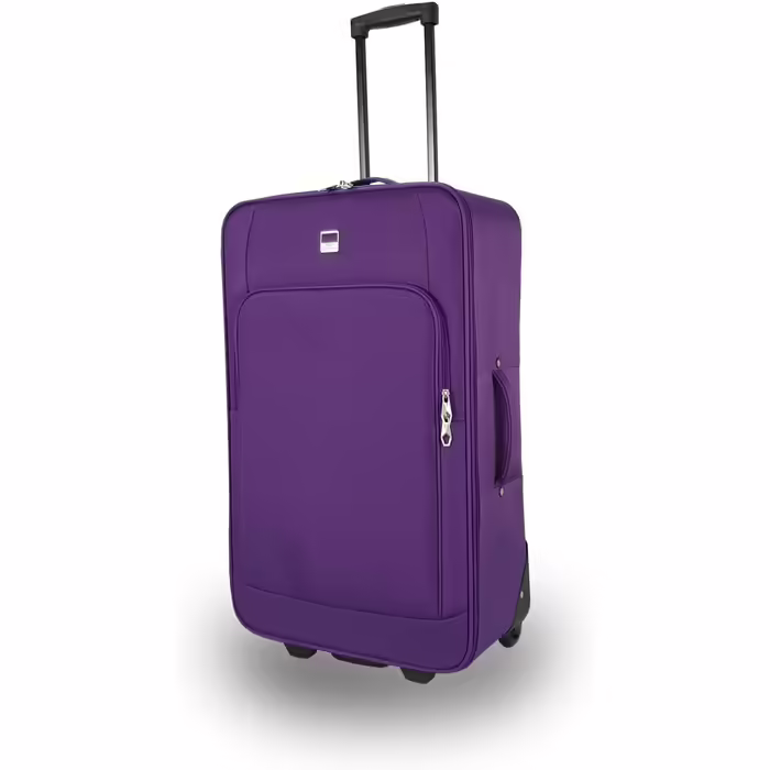 SIGN Suitcase Trolley Travel Suitcase Inline Wheels (Carry-on, Medium, Large, Extra Large) (Extra Large Suitcase (81cm)) (Large Suitcase (71cm), Purple)