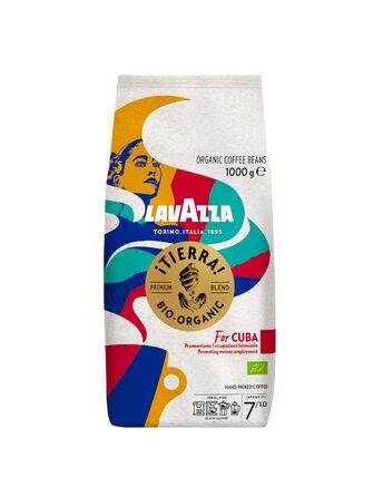 Кава в зернах Lavazza Tierra Bio 100% арабіка, для еспресомашин, легкого обсмаження, 1 кг