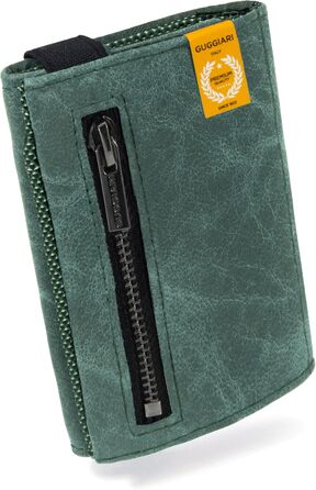 GUGGIARI® Slim Wallet with Coin Pocket made of Microfiber Jacquard with RFID Protection - Slim Wallet for Credit Cards - Credit Card Case - Wallet for On the Go