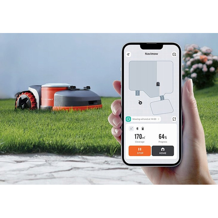 Робот-газонокосарка Segway Navimow i108E 4G, ширина косіння 18 см