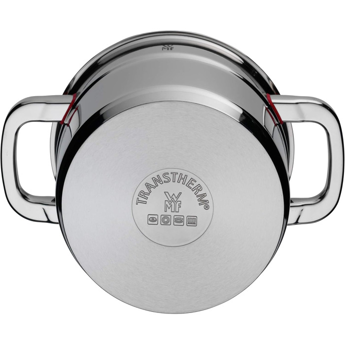 Каструля WMF Premium One з однією ручкою 16,5 см з кришкою, 1,5 л, з внутрішньою шкалою, з нержавіючої сталі Cromargan, з отвором для пари, для індукційних плит