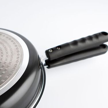 Quid Gastro Double Omelette Pan 24 cm Aluminum Printed, Metal, Black (26CM)