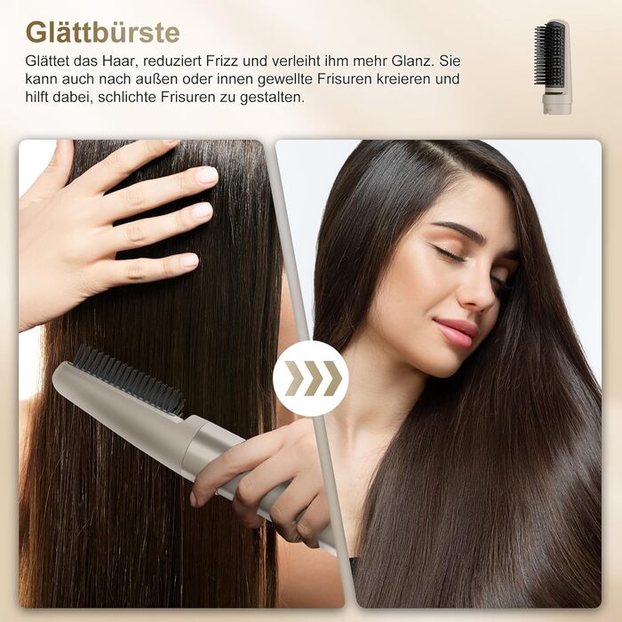 7MAGIC Airstyler 6-в-1: стайлер, плойка, фен, іонізація, для волосся, професійний, для особливих випадків, золото
