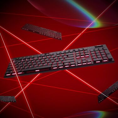 Redragon K618 Horus - Механічна ігрова клавіатура з RGB підсвічуванням, 3 режими підключення (BT/2.4GHz/кабель), плоскі клавіші, лінійні червоні перемикачі, медіа-керування